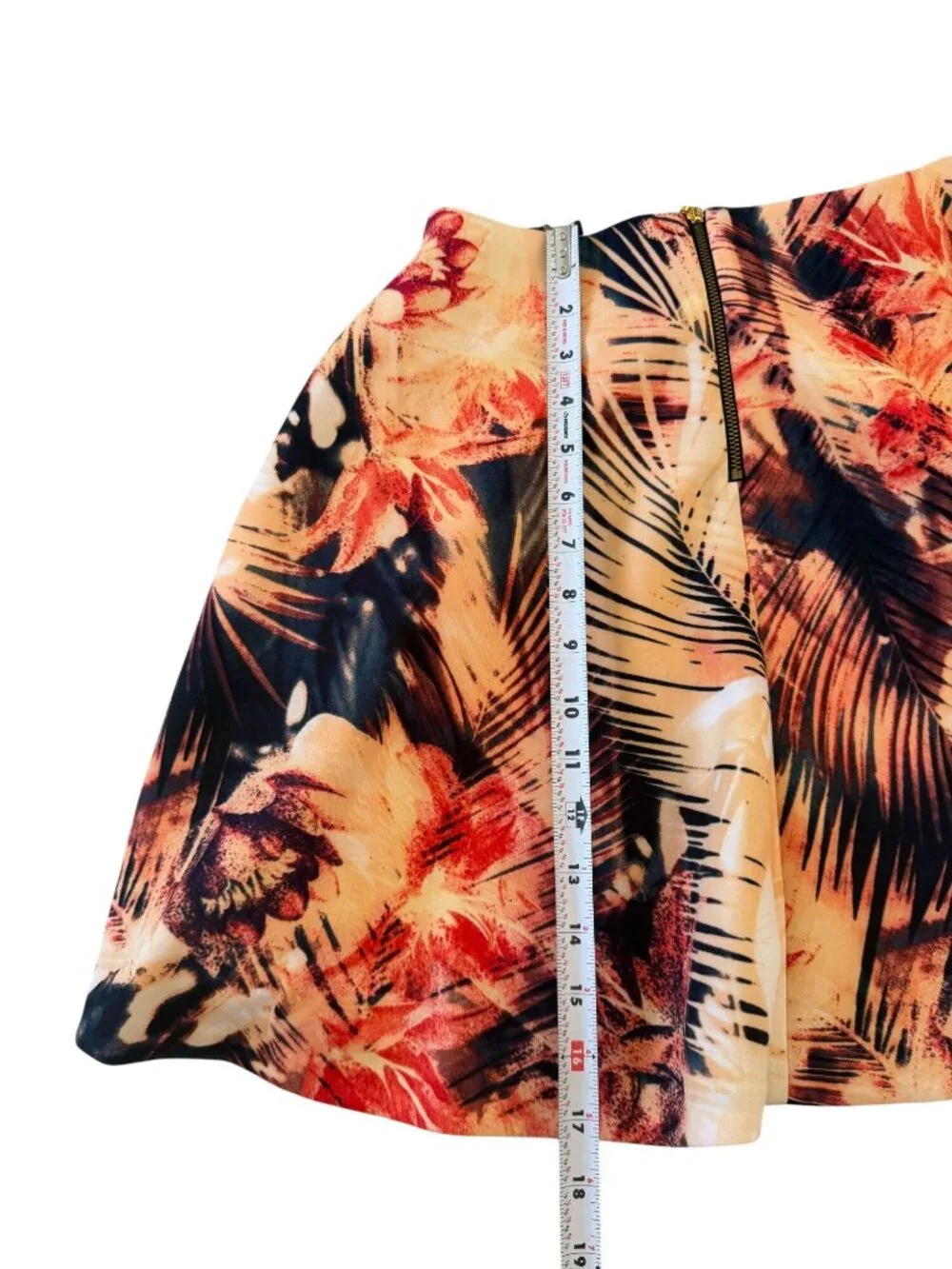 GUESS Tropical Print A Line Skirt Size Small
